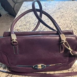 Coach plum shoulder bag